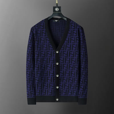 3117#F New Classic Cardigan Sweater - Navy Blue