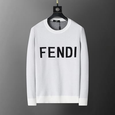 3116# F New Classic Letter Style Pullover Sweater - White