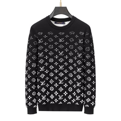 3002 Black L New Style - Gradient Patterned Sweater