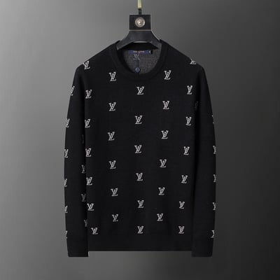 5007#L New Style - Lettered Plaid Sweater - Pullover - M - 3XL - Black