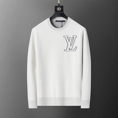 5009#L New Style - Large Logo Letter Plaid Pullover - M - 3XL - White