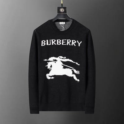 5021#B New Model - Large Letter Logo Pullover Sweater M - 3XL Black