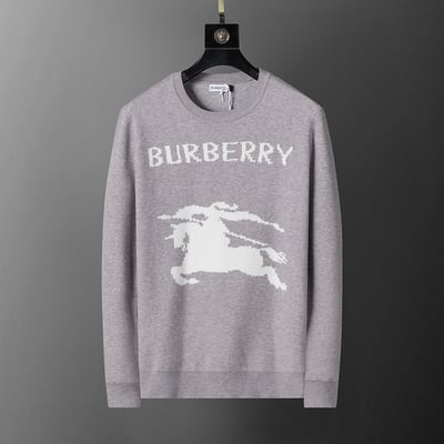 5021#B New Model - Large Letter Logo Pullover Sweater M - 3XL Gray