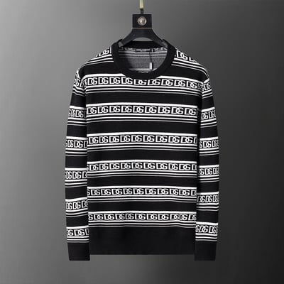 5033#D New Model - Letter Logo Pullover Sweater - M - 3XL - Black