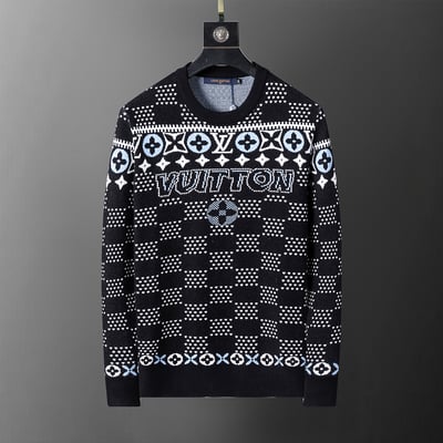 5038#L New Round-neck Pullover Sweater M-3XL Black