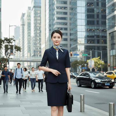 TS912女藏青套装